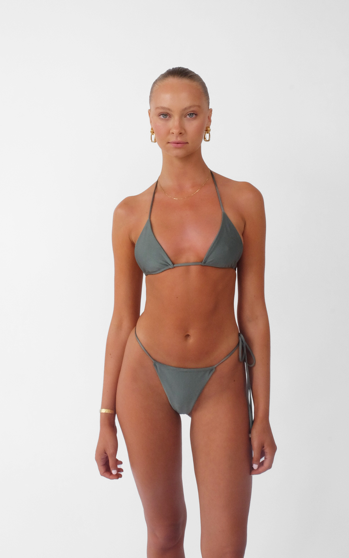 STRING TOP in OLIVE